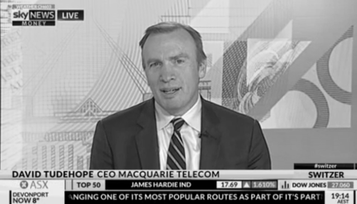 Macquarie Technology Group CEO David Tudehope talking about Net Promoter Score (NPS) customer service results and the businesses financial results on Switzer TV, Sky News August 2017