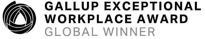 Gallup Exceptional Workplace Award Global Winner badge